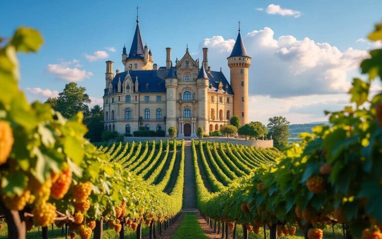 découvrez un château-hôtel unique où un vignoble vieux de 200 ans repose sous ses fondations. séjournez dans ce lieu historique et dégustez des crus d’exception dans un cadre enchanteur.