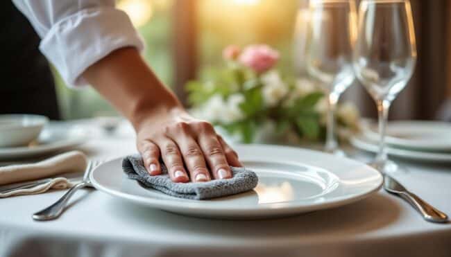 découvrez le geste discret mais essentiel que les hôteliers adoptent systématiquement avant de déposer une assiette sur la table, et qui fait toute la différence dans l’expérience des convives.