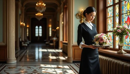 plongez dans les coulisses d’un palace et découvrez les gestes silencieux et discrets des employés, essentiels au luxe et à l’excellence, mais souvent invisibles aux yeux des clients.