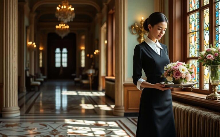 plongez dans les coulisses d’un palace et découvrez les gestes silencieux et discrets des employés, essentiels au luxe et à l’excellence, mais souvent invisibles aux yeux des clients.