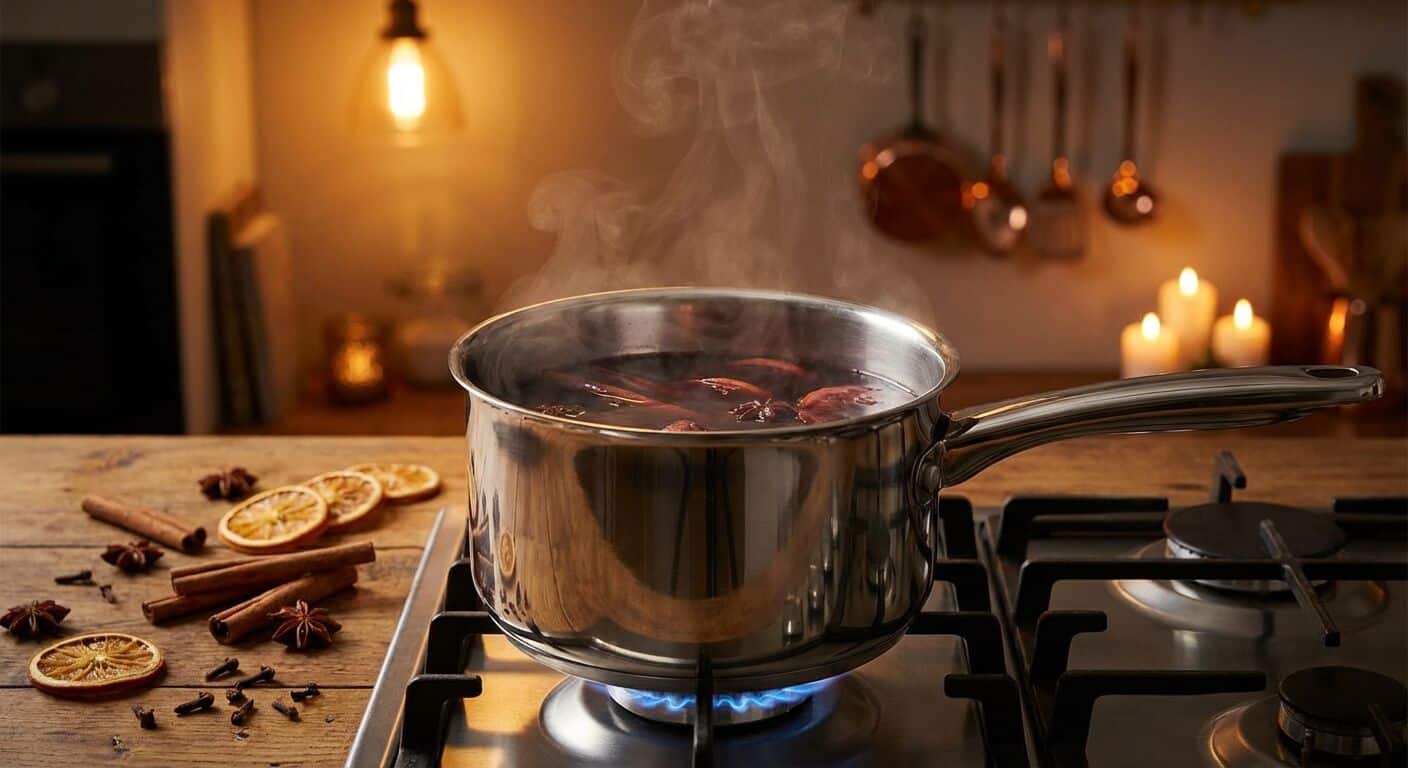 Découvrez notre recette traditionnelle et savoureuse de vin chaud de Noël pour réchauffer vos fêtes avec des saveurs authentiques et épicées.