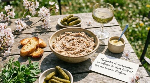 Fondantes et savoureuses ces rillettes de Tours éveillent tous mes souvenirs d’enfance