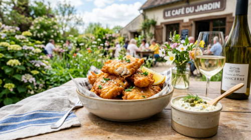 Knapperig, fris en klaar in 25 minuten: snelle lente-kibbeling met saus