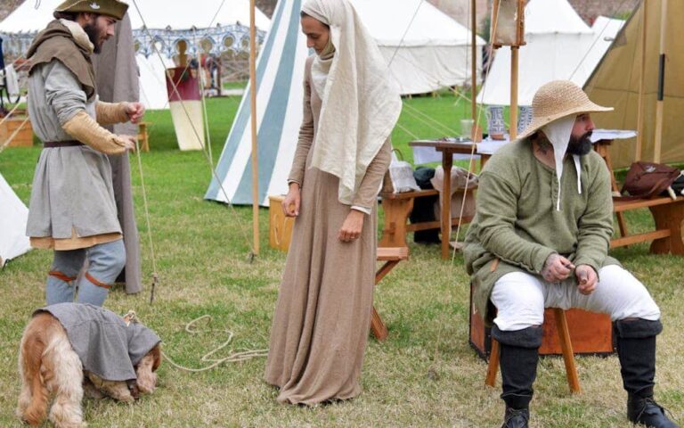 découvrez l'ambiance unique d'une festivité médiévale avec des costumes d'époque, des animations historiques et des spectacles captivants pour toute la famille.