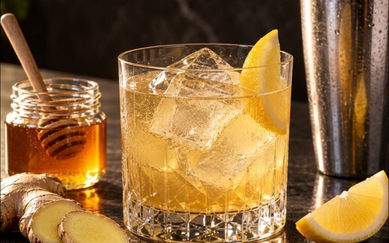 Cocktail Penicillin au whisky, miel, gingembre et citron
