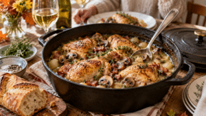 Mon coq au vin blanc mijoté a fait revenir toute la famille à table un dimanche d’octobre